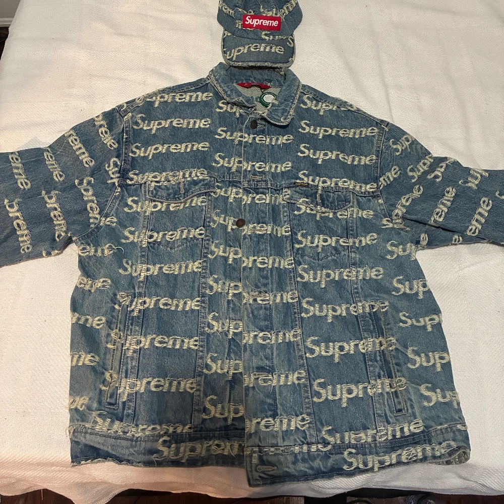 Supreme jacket and hat